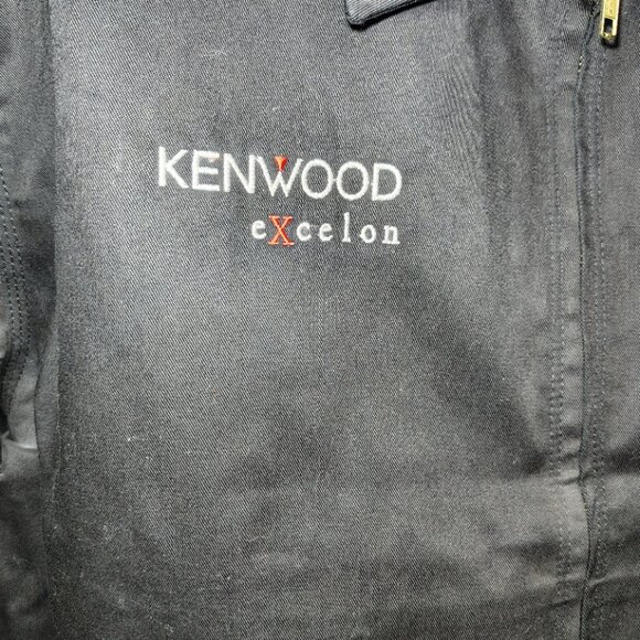VINTAGE Dickies Jacket Size Large Black Kenwood Audio Tech Deadstock Eisenhower - Picture 3 of 16